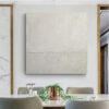 3D White oil painting Hand-Painted Thick Texture Oil Painting handpainted Beige White Painting On Canvas Abstract 3D white Textured oil painting Wall