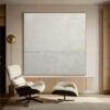 3D White oil painting Hand-Painted Thick Texture Oil Painting handpainted Beige White Painting On Canvas Abstract 3D white Textured oil painting Wall