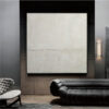 3D White oil painting Hand-Painted Thick Texture Oil Painting handpainted Beige White Painting On Canvas Abstract 3D white Textured oil painting Wall