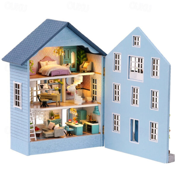 Diy Cabin Molan Manor - Happiness Manor Wooden Handmade and Self made Multi level Gift Gifts Girl 2025 - US $29.99