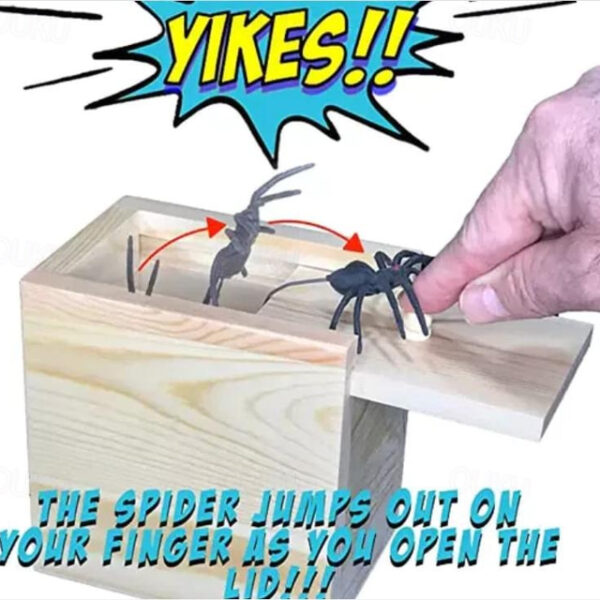 Halloween Gift Spider in a Box Gag Gift Spider Scare Prank Box, Hilarious Wooden Scare Box,Handmade Fun Joke Scarebox Toy 2025 - US $7.99