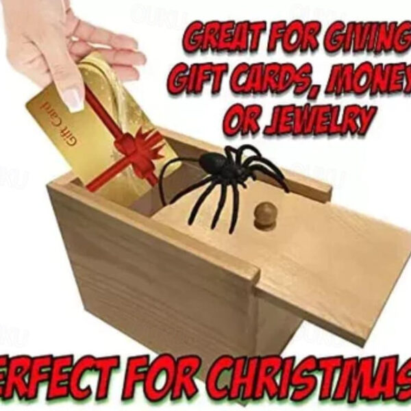 Halloween Gift Spider in a Box Gag Gift Spider Scare Prank Box, Hilarious Wooden Scare Box,Handmade Fun Joke Scarebox Toy 2025 - US $7.99