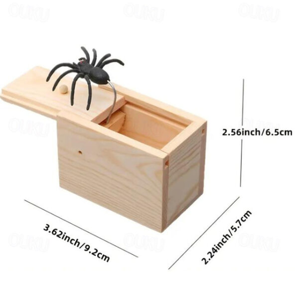 Halloween Gift Spider in a Box Gag Gift Spider Scare Prank Box, Hilarious Wooden Scare Box,Handmade Fun Joke Scarebox Toy 2025 - US $7.99