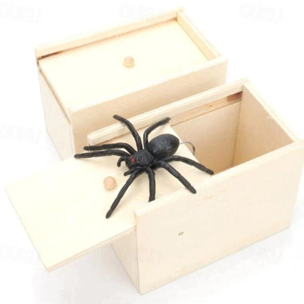 Halloween Gift Spider in a Box Gag Gift Spider Scare Prank Box, Hilarious Wooden Scare Box,Handmade Fun Joke Scarebox Toy 2025 - US $7.99