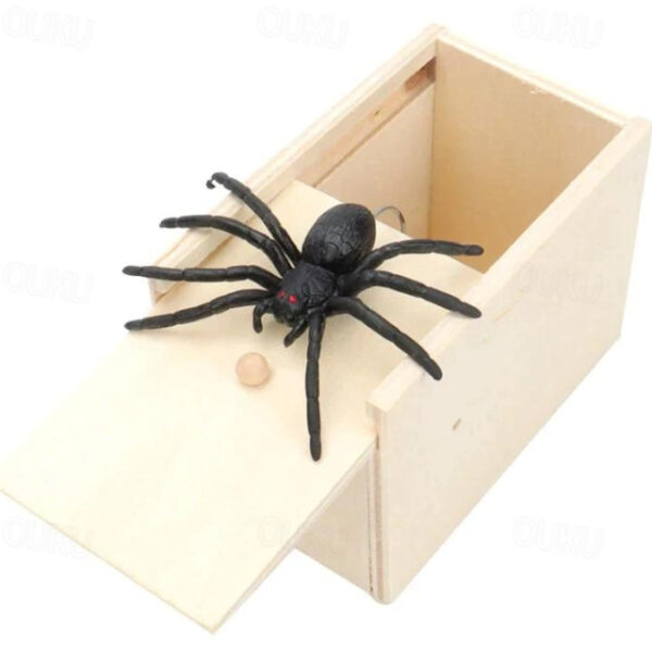Halloween Gift Spider in a Box Gag Gift Spider Scare Prank Box, Hilarious Wooden Scare Box,Handmade Fun Joke Scarebox Toy 2025 - US $7.99
