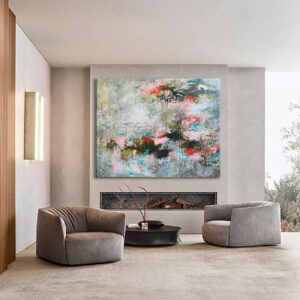Large oil painting hand painted abstract colorful canvas paintings handmade pink art for living room interior paintings for wall art oil painting for