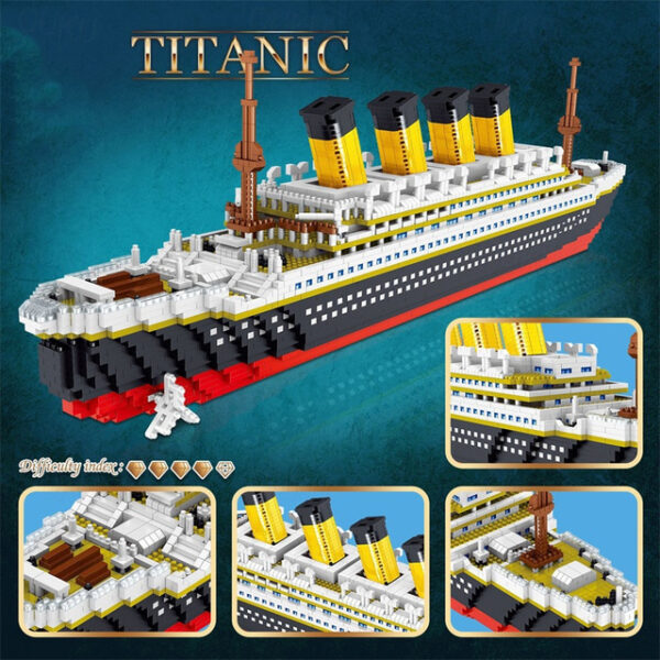Titanic Ship Model Building Block Set 3D Puzzle Sets DIY Educational Toys Bricks Toy-with 4173Pcs Micro Mini Blocks Ideal Gift for Kids & Adults 2025