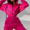 Women's Active Streetwear Tracksuit Pants Sets Long Sleeve Hooded Solid Color Casual Weekend Black White Pink Fall & Winter Regular Fit 2025 - US $40.